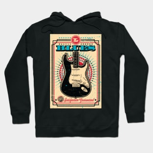 The Blues Vintage Style Guitar - TAN Hoodie